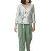 VERO MODA Womens Surplice Neck Textured Top