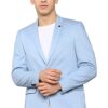 Allen Solly Men's Slim Blazer (ASBZMUJF188424_Blue_42)